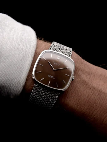 Rolex Cellini 18k Square Tropic 1976